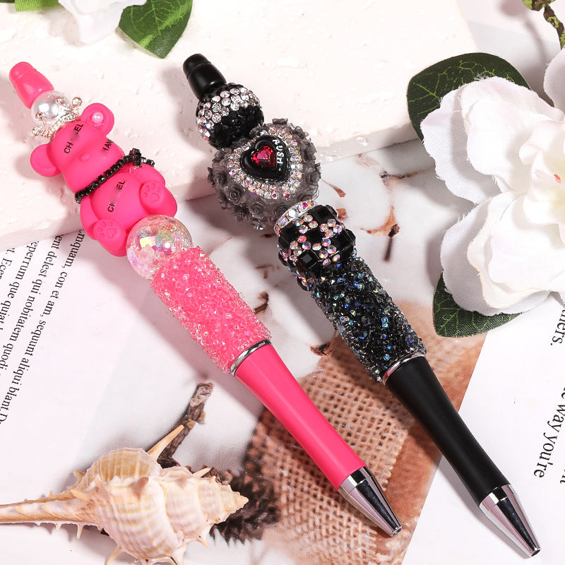 Creative Star Sugar pen diy beaded pen Handmade bead pen Ballpoint pen