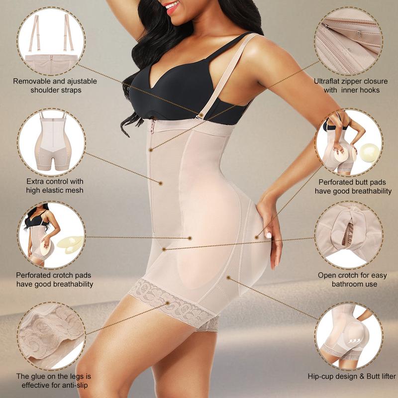 Slim-fit one-piece Corset zipper and breasted one-piece corset Waist and hip pad trans sexy body slimming pants Hip lift pants 001 Shapewear Womenswear