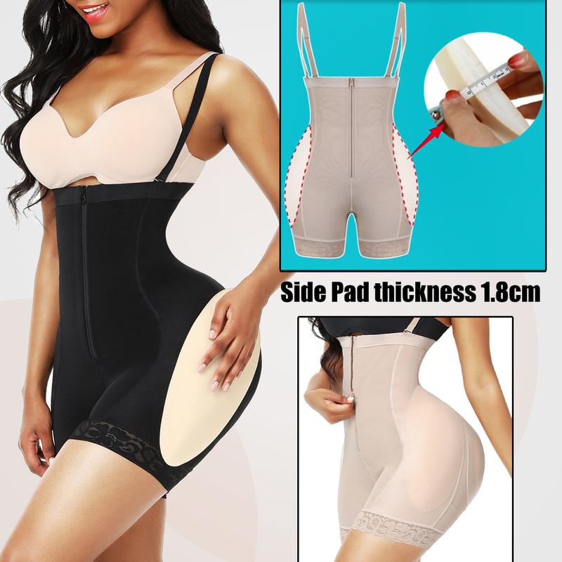 Corsé de una pieza ajustado con cremallera y pecho Corsé de una pieza con almohadillas para la cintura y la cadera Pantalones adelgazantes sexys para transgénero Pantalones levanta caderas 001 Ropa moldeadora Ropa de mujer 