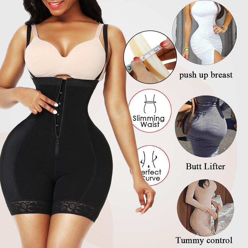 Slim-fit one-piece Corset zipper and breasted one-piece corset Waist and hip pad trans sexy body slimming pants Hip lift pants 001 Shapewear Womenswear